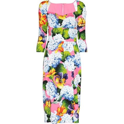 Dolce & Gabbana Abito Midi a Fiori .